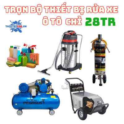 Bộ rửa xe ô tô chuyên nghiệp đón 30-50 xe/ngày 